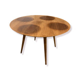 Bradshaw Round DINING TABLE Walnut 47d30h