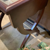 Mahogany Mirrored Top Antique END/SIDE TABLE 24w16d27h