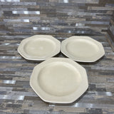 3pc Set Beaded Rim Plates ACCESSORIES Cream 8w8d1h