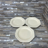 3pc Set Beaded Rim Plates ACCESSORIES Cream 8w8d1h
