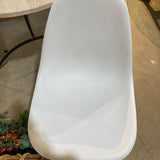 Allen Molded Plastic Chair w/ Chrome Wire Legs DINING CHAIRS White 18w16d32h