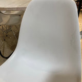 Allen Molded Plastic Chair w/ Chrome Wire Legs DINING CHAIRS White 18w16d32h
