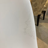 Allen Molded Plastic Chair w/ Chrome Wire Legs DINING CHAIRS White 18w16d32h