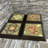 4pc Set Framed Patchwork III ACCESSORIES 10x10