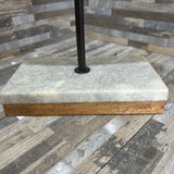 Wooden Circle Ring Sculpture On Marble Stand ACCESSORIES 7w4d15h