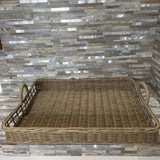 Oversized Woven Rattan Tray ACCESSORIES 24w18d6h