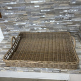 Oversized Woven Rattan Tray ACCESSORIES 24w18d6h
