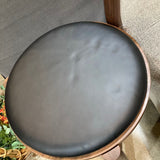 Denver Modern Range Walnut Black Leather Cushion BAR/COUNTER STOOL 16w18d33h