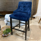 Tufted Upholstered Velvet Bar Height BAR/COUNTER STOOL Nacy 22w19d42h