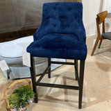 Tufted Upholstered Velvet Bar Height BAR/COUNTER STOOL Nacy 22w19d42h