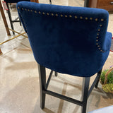 Tufted Upholstered Velvet Bar Height BAR/COUNTER STOOL Nacy 22w19d42h