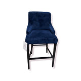 Tufted Upholstered Velvet Bar Height BAR/COUNTER STOOL Nacy 22w19d42h