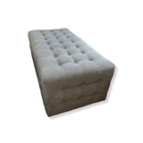 Upholstered Tufted Fabric Coffee Table/Bench FURNITURE 49w25d18h