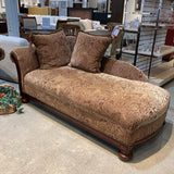 H.M. Richards Patterned Lounger w/ Matching Pillows CHAISE 35w73d33h