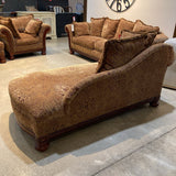 H.M. Richards Patterned Lounger w/ Matching Pillows CHAISE 35w73d33h