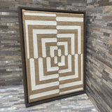 Graphic Stripes on Burlap ART WORK 15Wx21H
