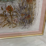 Edna Hibel Signed & Numbered Lithograph "Morning at Brookside" ART WORK 25Wx28H