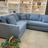 Interior Define Scarlett 4-Seat Corner SECTIONAL Blue 99Wx39Dx36H