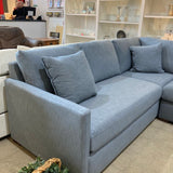 Interior Define Scarlett 4-Seat Corner SECTIONAL Blue 99Wx39Dx36H