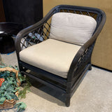 Bamboo Armchair w/ Beige Cushions CHAIR 28w29d32h