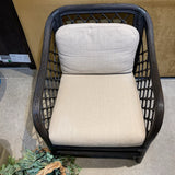 Bamboo Armchair w/ Beige Cushions CHAIR 28w29d32h