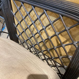 Bamboo Armchair w/ Beige Cushions CHAIR 28w29d32h