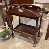Bombay & Company Vintage Wood Tea Bar Serving Cart FURNITURE 28w18d33h
