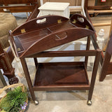 Bombay & Company Vintage Wood Tea Bar Serving Cart FURNITURE 28w18d33h