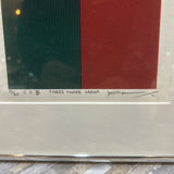 "Three Three Dream" Signed & Framed ART WORK 12x12