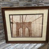 Framed Print Of Brooklyn Bridge ART WORK 28x23