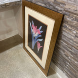 Art Deco Trickling Lilies Framed ART WORK 30x38