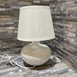 Petite Ceramic Studded Accent TABLE LAMP White 9Wx13H