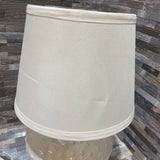 Petite Ceramic Studded Accent TABLE LAMP White 9Wx13H