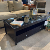 Sunpan Ikon Philmore Modern Glass Top COFFEE/COCKTAIL TABLE 47w24d18h