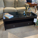 Sunpan Ikon Philmore Modern Glass Top COFFEE/COCKTAIL TABLE 47w24d18h