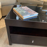 Sunpan Ikon Philmore Modern Glass Top COFFEE/COCKTAIL TABLE 47w24d18h