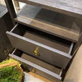 Lark 2-Drawer NIGHTSTAND Navy/Gold 21w17d27h