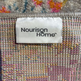 Nourison Home Gray Blue And Orange Quatrefoil Distressed Area Rug RUG 7'x10'