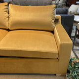 Interior Define Sloan Velvet Queen Sleeper SOFA Marigold 79w35d29h