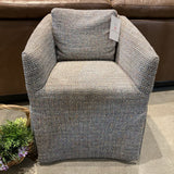 Skirted Chanel Fabric Rolling Chair DINING CHAIRS 25w25d30h