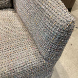 Skirted Chanel Fabric Rolling Chair DINING CHAIRS 25w25d30h