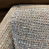 Skirted Chanel Fabric Rolling Chair DINING CHAIRS 25w25d30h