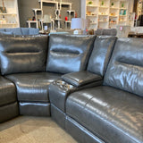 Flexsteel Laf Power Recliner Monet SECTIONAL Gray 128w128d36h