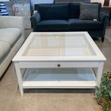LIATORP Shadow Box Glass Top COFFEE/COCKTAIL TABLE White 37w37d21h