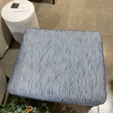 Ballard Designs Tailored Coastal Stripe OTTOMANS Blue/White 28Wx24Dx17H