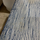 Ballard Designs Tailored Coastal Stripe OTTOMANS Blue/White 28Wx24Dx17H