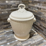 American Atelier Athena Ironstone Lidded Jar ACCESSORIES White 9Wx7Dx10H