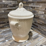 American Atelier Athena Ironstone Lidded Jar ACCESSORIES White 9Wx7Dx10H