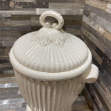 American Atelier Athena Ironstone Lidded Jar ACCESSORIES White 7.5Wx6Dx9H