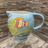Ceramic Fish Pitcher ACCESSORIES 10Wx6Dx8H